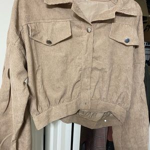 Tan corduroy crop jacket